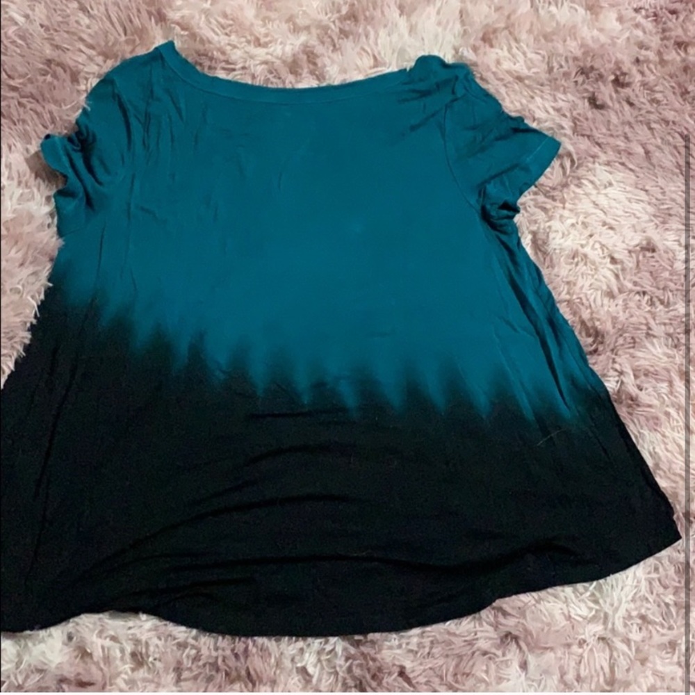 Turquoise and Black Tee